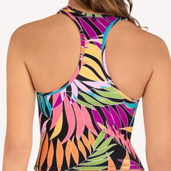 🐠HURLEY MAX TROPICS TANKINI TOP SIZE L - Picture 3 of 7